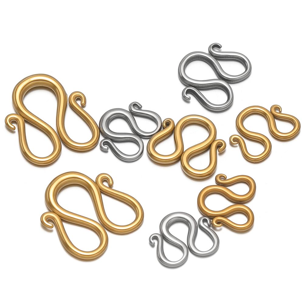 20pcs Stainless Steel W Shaped Clasps Hooks DIY Jewelry Making Bracelets Finding Necklace Pendant Accessories Anklets Supplies
