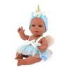 Multicolor Plush - Berjuan S.L - Andrea Baby Mulata - Blue Unicorn - 38 Cm - Plastic - Modern - Films and Series