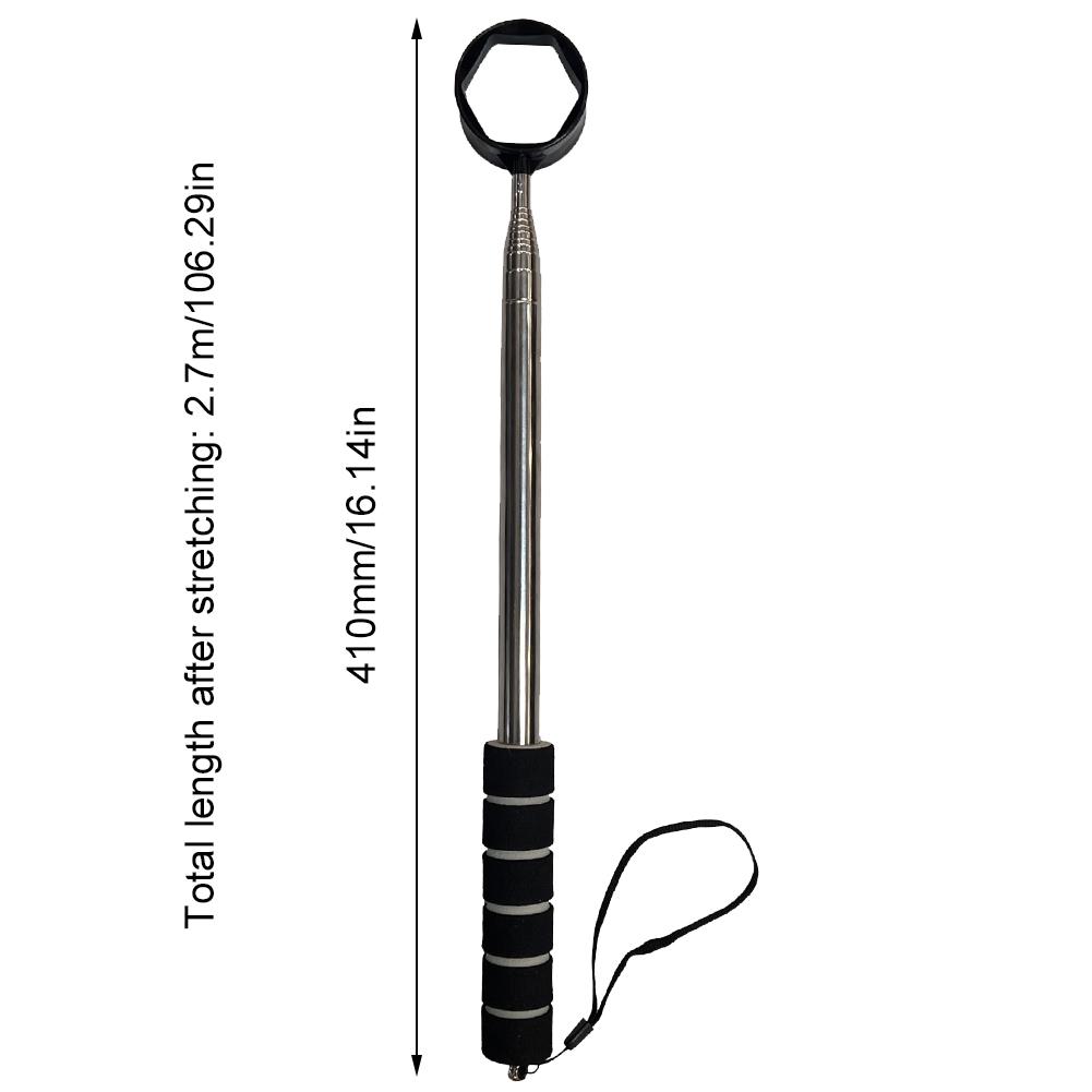 8.86 FT Telescopic Golf Ball Retriever Stainless Ball Retriever Tool Extendable Golf Ball Retriever Golf Accessories for Golfer