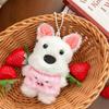 Cute Cartoon Plush Squeak Puppy Keychain Bag Pendant Charms Kawaii Animal Doll Pendant Accessories For Women Kids Gifts