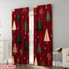 Plane Printing Print Curtains Christmas Trees Snowflakes Versatile Polyester Fabric Without Rod Outdoor Curtain Set Of 2 Made Washable