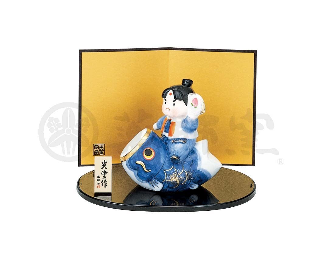 

Якусигама окрашенный карп Nishiki стример Momotaro Festival Lucky Charm Праздничное украшение для интерьера [5571] синий