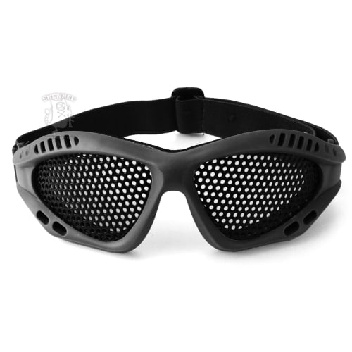 SHENKEL Tactical Mesh Goggles with Eye Protector, Compact and Lightweight, Black (glass-006bk)