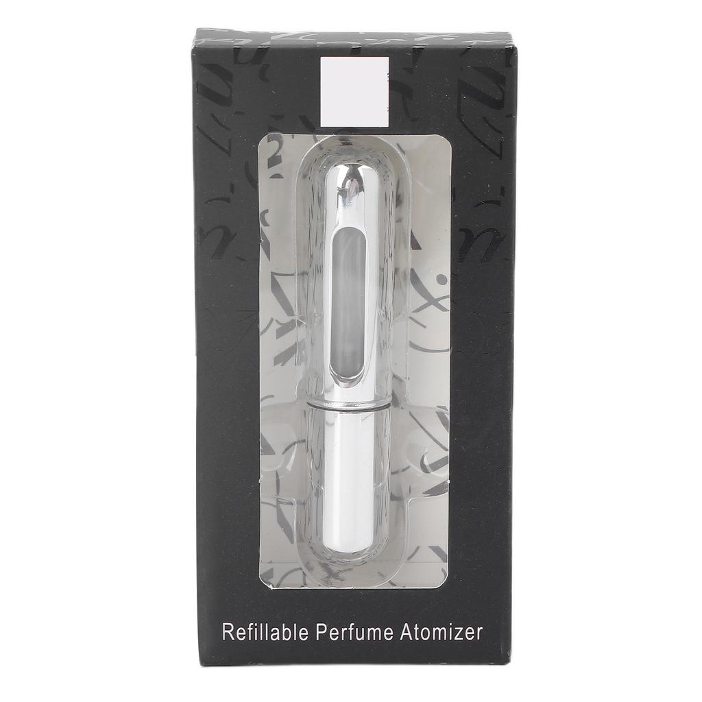 Mini Refillable Perfume Atomizer Bottle Scent Pump Case Cosmetic Spray Bottle 5mlSilver