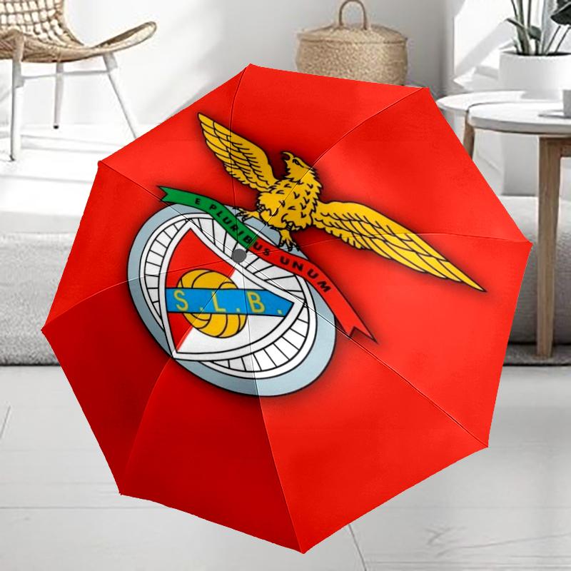Benfica Theme Automatic Umbrella, Lightweight & Portable, 8 Rib, Perfect for Outdoor Travel, Birthdays, Christmas, Gifts.