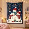 Weihnachtlich bedruckter Wandteppich für Schlafzimmer Wohnzimmer Wanddekoration Feiertagsgeschenk
