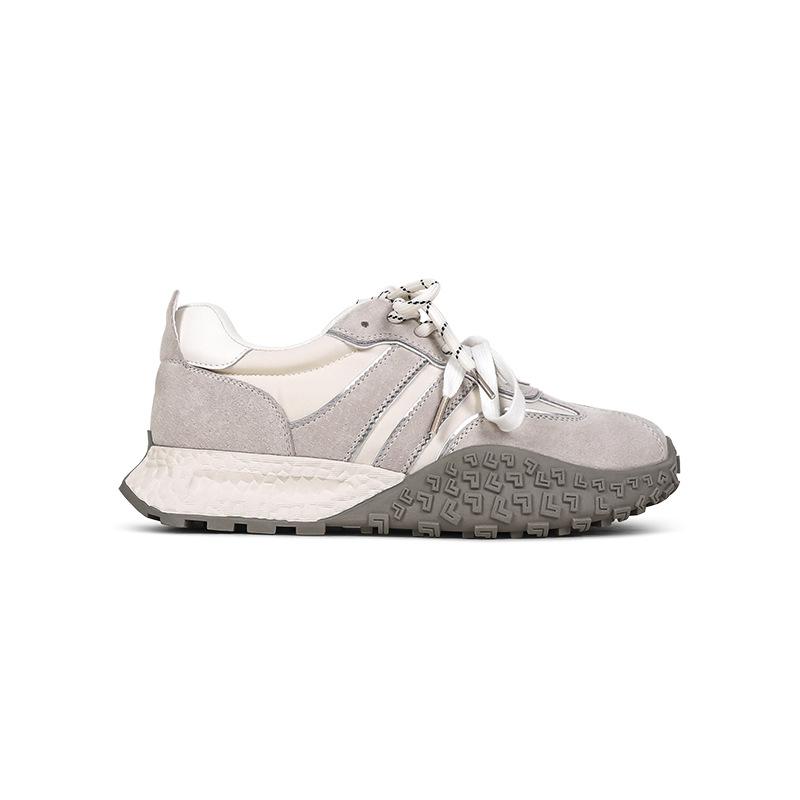 Pigskin version~ inner height increase of 5cm] versatile sports and leisure shoes for women's 2025 summer breathable new fashion versatile board shoes