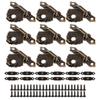 12Pcs Mini Home Decorative Jewelry Box Hasp Clasp Lock for  Furniture Buckle Hasp