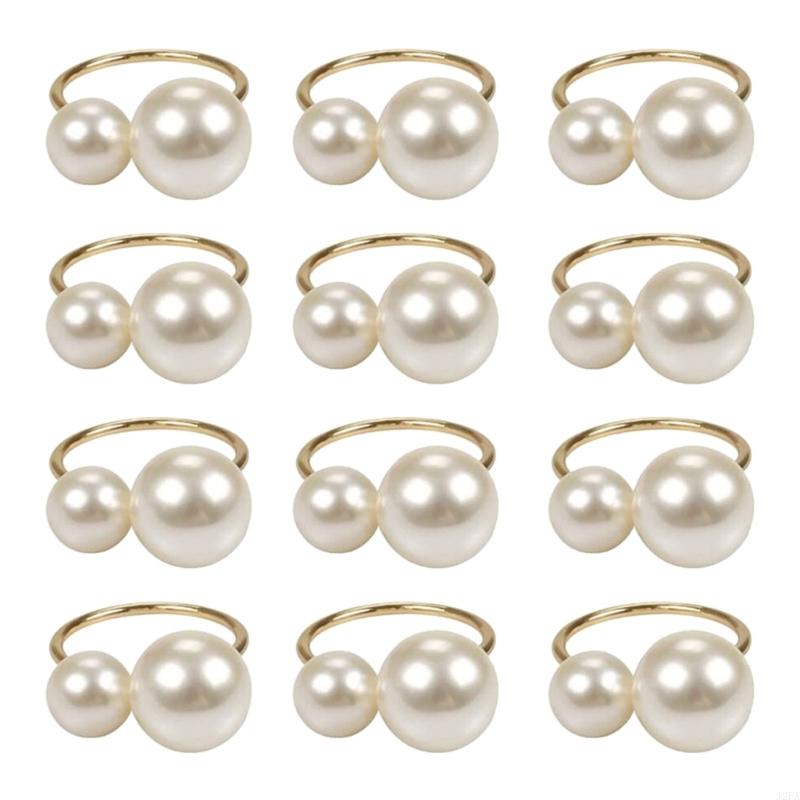 

Unique Napkin Buckles with Pearls Accent for Sophisticated Tabletop Decoration золотой