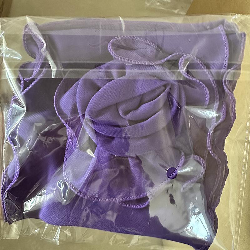 

Шарф из розового шелка весна/лето: Женский однотонный танцевальный аксессуар 120x15cm, Flower Diameter ~10cm