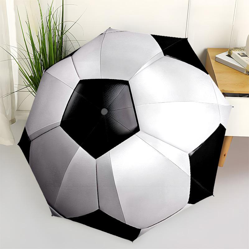 

Soccer ball, Football Automatic Folding Umbrella Compact 8 rib Design, Unique Style, Suitable for Everyday Outdoor Use, Perfect Gift for Fri
