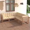 Day and Night - Day and Night Garden Furniture Set 5 Pieces and Cushions Solid Pine Wood