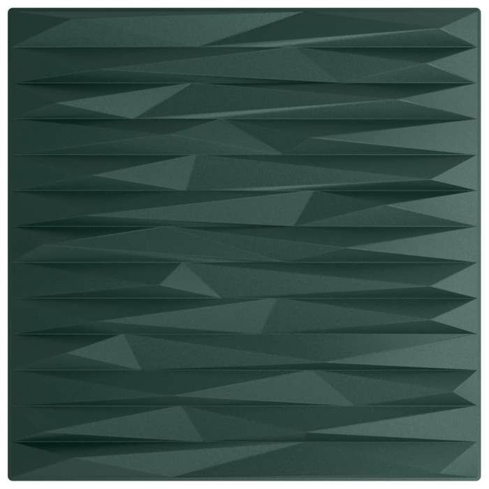 VidaXL Wall Panels 24 Pcs Green 50x50 Cm XPS 6 M² Stone, Wainscoting, Wall Decoration, Wall Covering, Wall Tiles, 4100084
