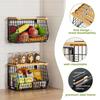 Wire Fruit Basket for Kitchen Storage: Hanging and Counter Basket for Vegetable Produce - Potato and Storage for Pantry 3 Pack