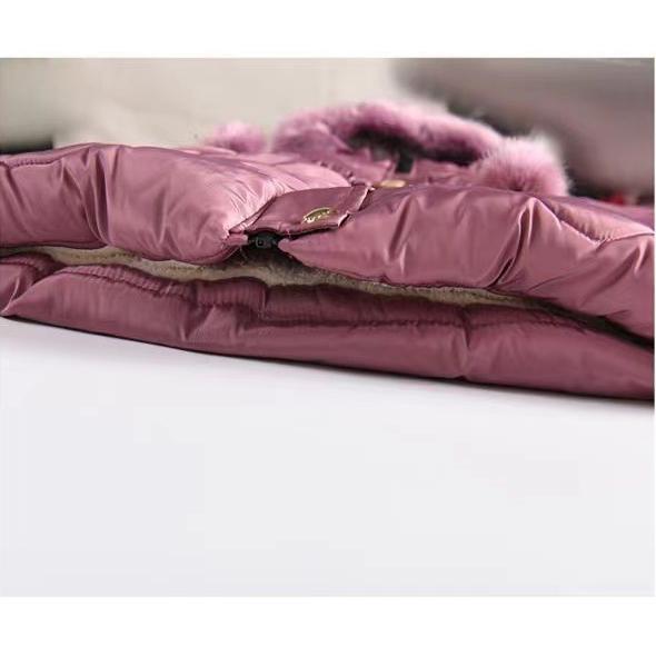 Winter Clothes Girls Medium To Long Length Coat Kids Snow Puffer Jacket Hooded Warm with Waist Belt and Pockets