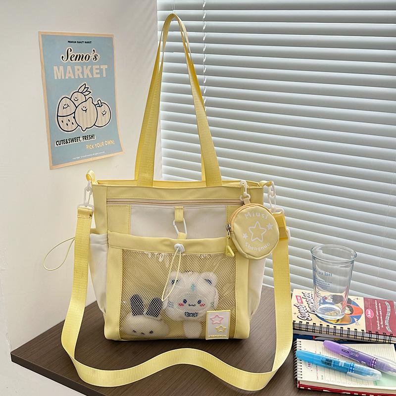 Children's Schoolbags First Grade Girl with High Looking Two Piece Backpack