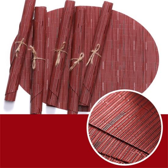 Place Mat Anti-scratch Insulated Oval Anti-slip PVC Table Placemat Household Supplies