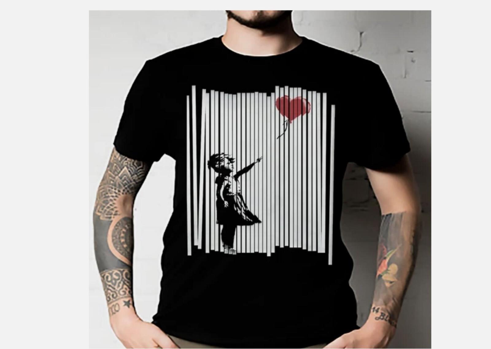 Banksy Shredded Balloon Girl Classic T-shirt ALL SIZE UNISEX XXL