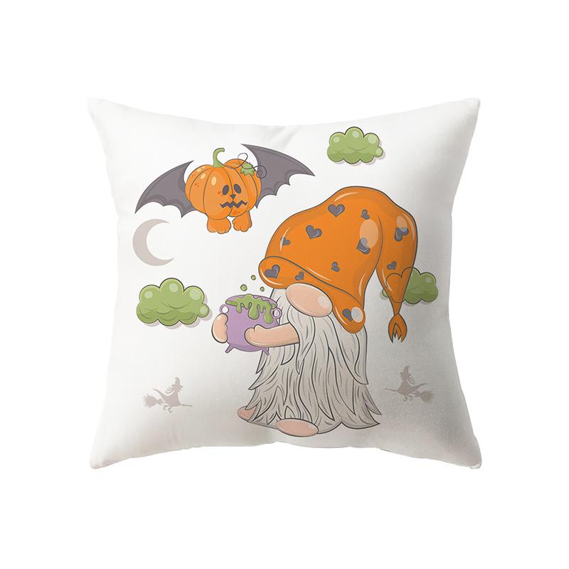 Alphabet Pumpkin Throw Pillow Cover Halloween Theme Series Throw Pillow Cover Sofa Chair Bed Cushion Cover Home Decor