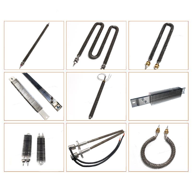 عنصر تسخين أنبوبي بزعانف M18*25 Thread Heater 110V 220V 380V Fin Heater 1.5KW 2KW 2.5KW 3KW 3.5KW لمروحة الهواء الجاف
