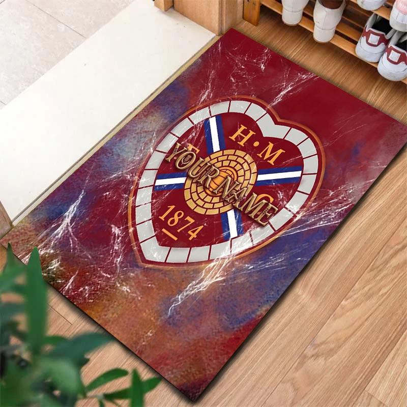 Heart Football Custom Name Carpet Rug For Living Room Bedroom Home Sofa Decoration Kids Play Nonslip Floor Mat