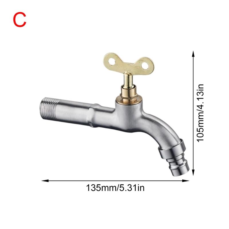Outdoor Security Faucet 304 Rustproof Steel Construction Removable Anti Theft Lock Mechanism For Public Areas