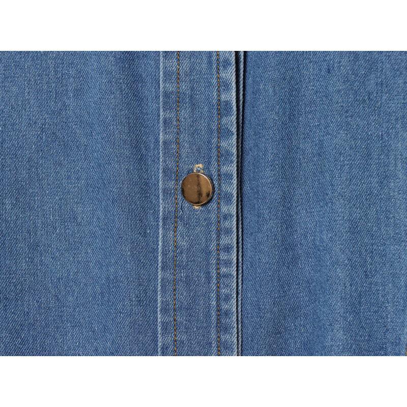 Handmade European & American Style Denim Shirt Dress - Women's 