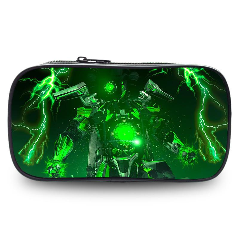 Trousse à crayons étudiante spacieuse Lotus Rouge Titan en polyester durable et multifonctionnelle