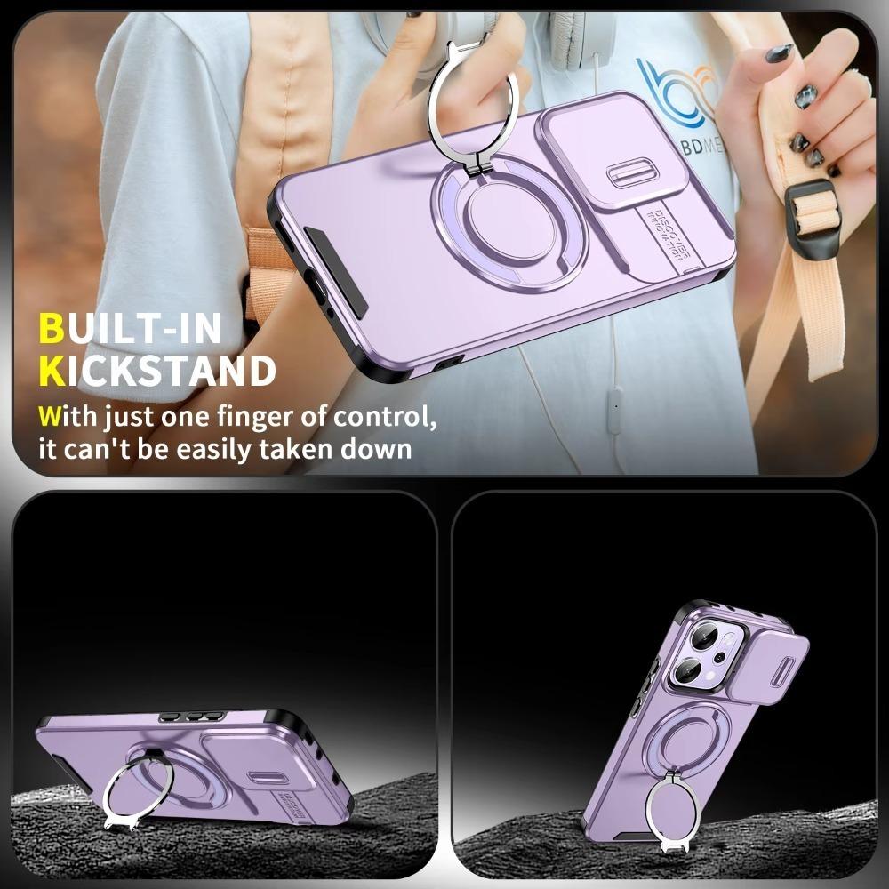 Heavy Duty Armor Magnetic Case For OPPO Reno 15 14 13 Pro 15F 14F 13F TPU 360Degree Shockproof Slid Camera Protect Bracket Cover