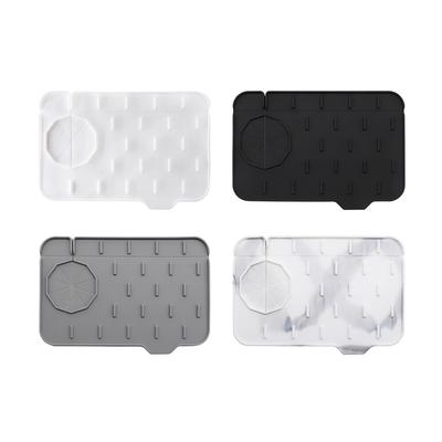 Double-sided Absorbent Sink Mat Silicone Sink Splash Guard Drain Pad Faucet Water Catcher Mat Kitchen Sink Accessories