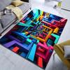 Alfombra Estampada 3D Estéreo de Tuberías para Sala de Estar Dormitorio Mesita de Noche Sofá Alfombra de Suelo Decoración Moderna para el Hogar Pasillo Área Alfombra
