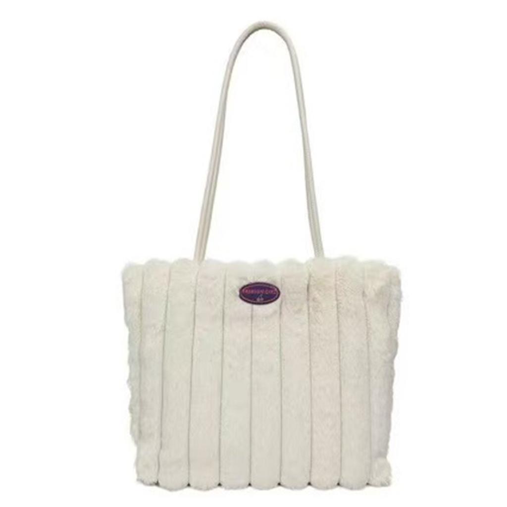 New Autumn And Winter Plush Bag Fashionable Foreign Style Crossbody Underarm Versatile Handbag Large Capacity Shoulder Bag