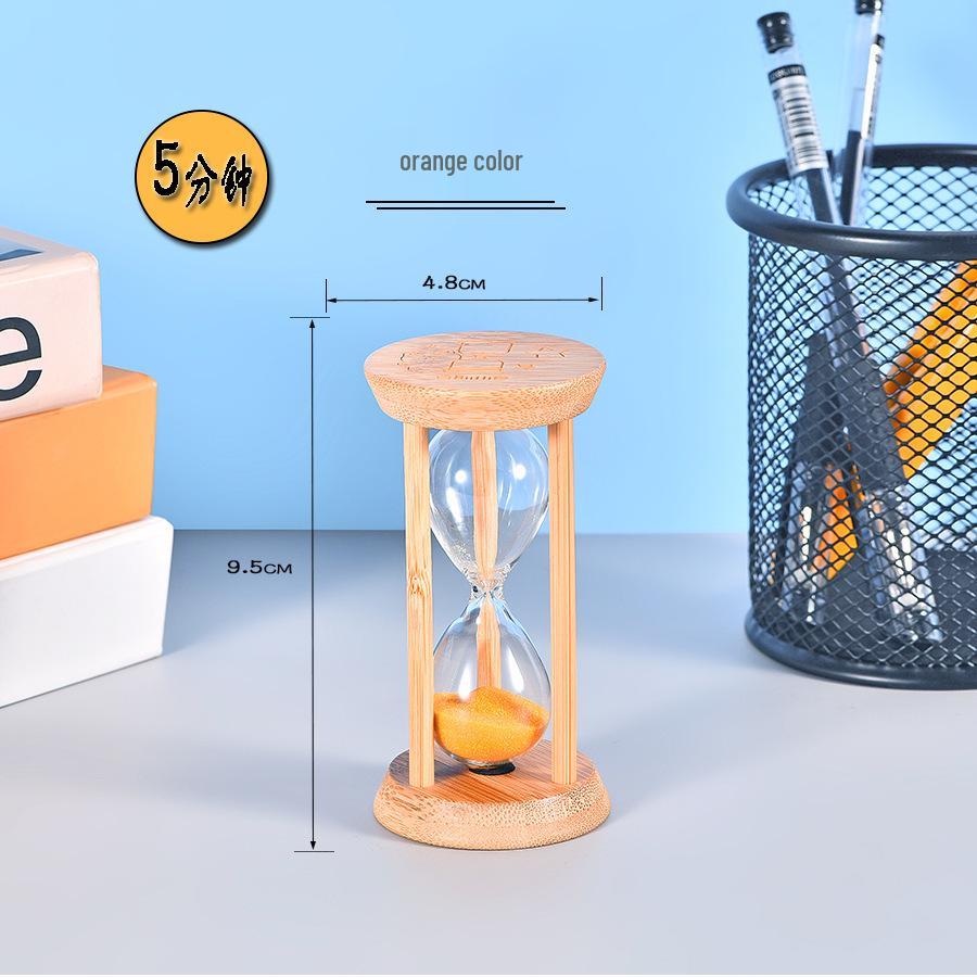 Clessidra Timer Resistente per Bambini: Ornamento rotondo in legno 1-30 Min