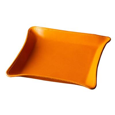 Bandeja Pequena Am de Mas, Couro Tochigi, Couro Genuíno, Feito no Japão, Mesa, Feito à Mão, Simples, Leve, para Acessórios, TY-006 (B Camelo)