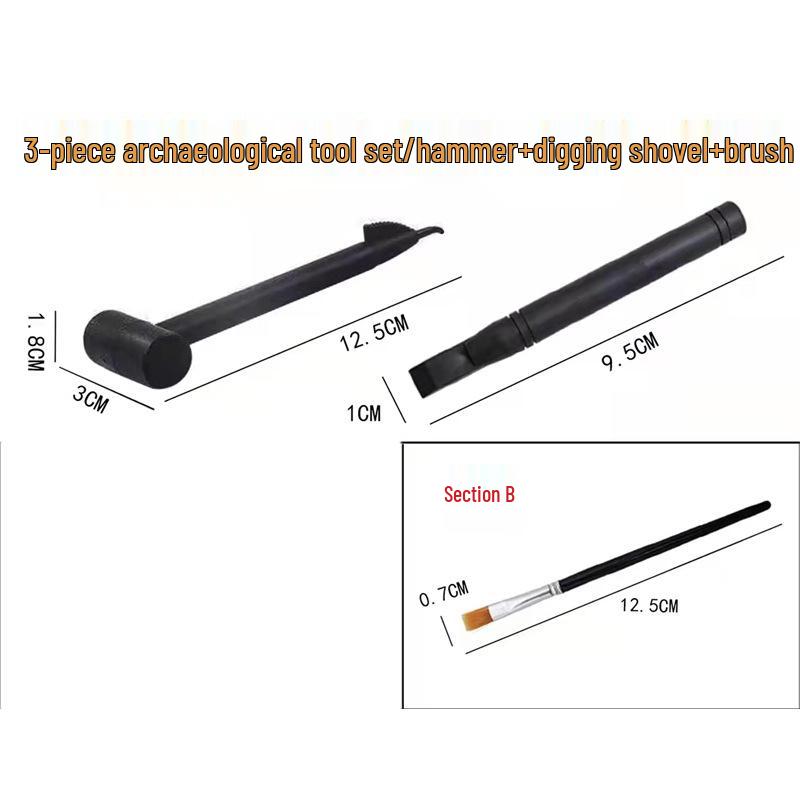 Handmade Small Wooden Mallet & Hammer Archaeological Toy Set