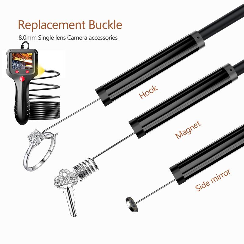 1181P HD Industrial Endoscope Camera with 1.1" IPS Screen, 8mm Single Lens IP68 Waterproof Borescope for Pipe, Sewer & Car
