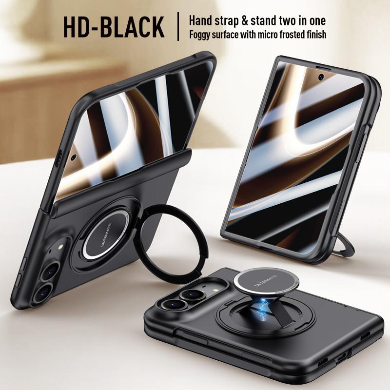 For iphone Duo 5G Case Hand Strap For Magsafe Magnetic Ring Holder Cover For iphoneDuo With Screen Glass Hinge Protection Cover