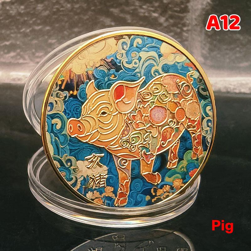 

Coin Chinese 2026 12 Zodiac Horse Decoration Colored Commemorative Medal Year Of The Horse High Quality Decorative Coins Gift