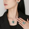 Jewelry Simulation Bird'S Nest Chepala Green Vintage Jewelry Set Main Stone 15 * 20-13 * 18
