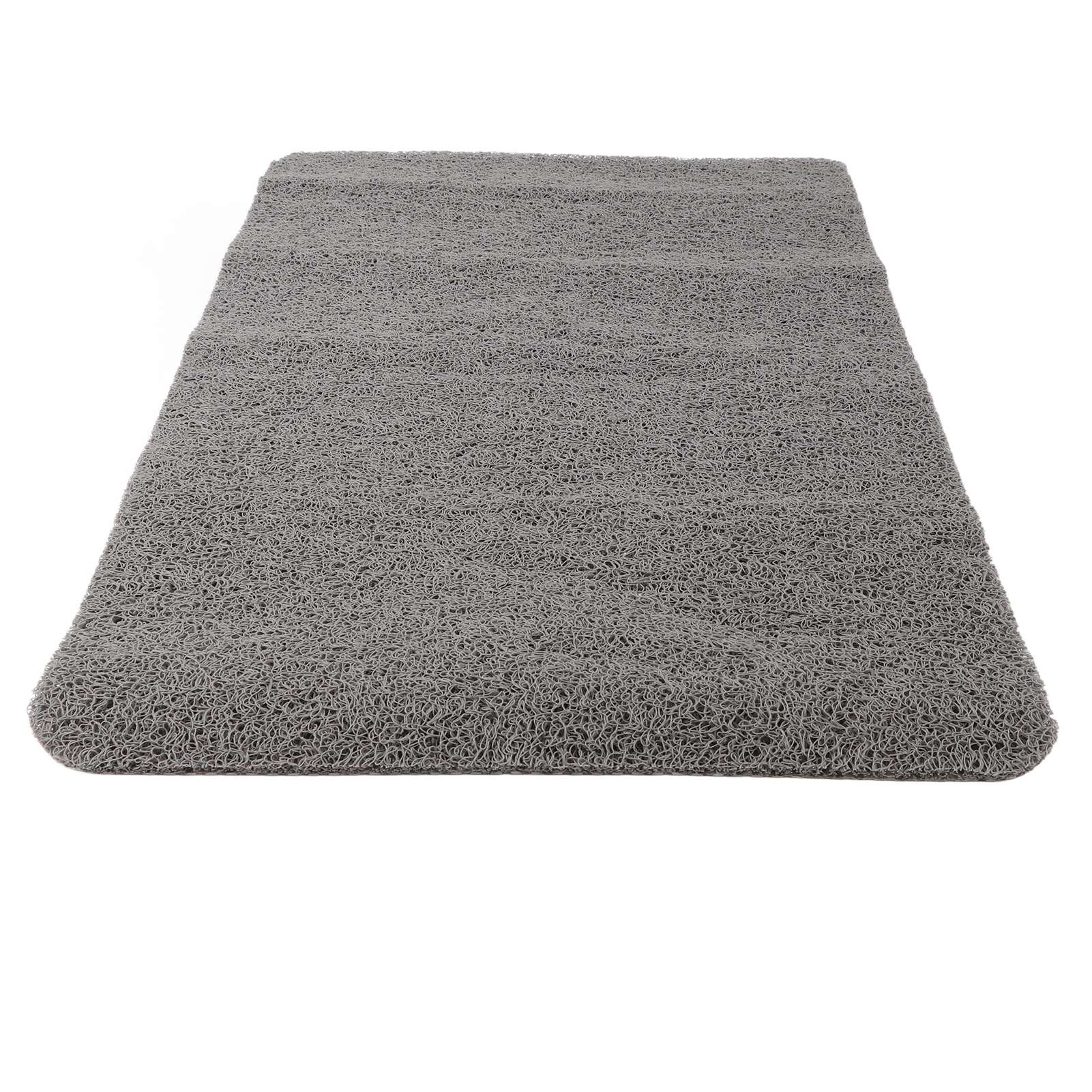 

Indoor Non Slip Mat PVC Textured Bath Tub Shower Mat Water Proof Grey Bathroom Rug