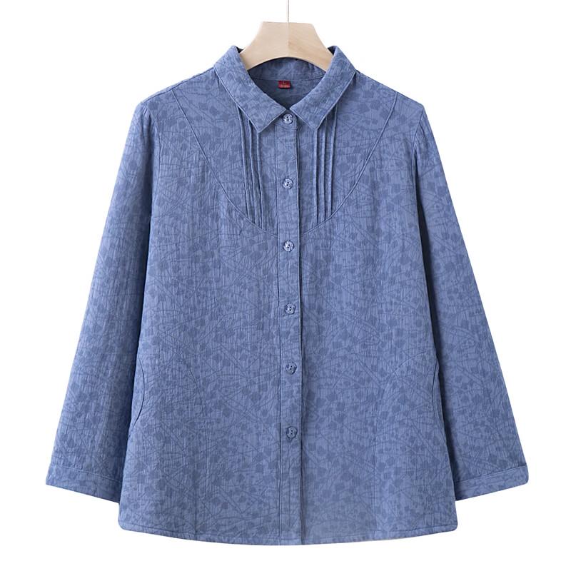 Hodo Women's Floral Pure Cotton Long-Sleeve Shirt