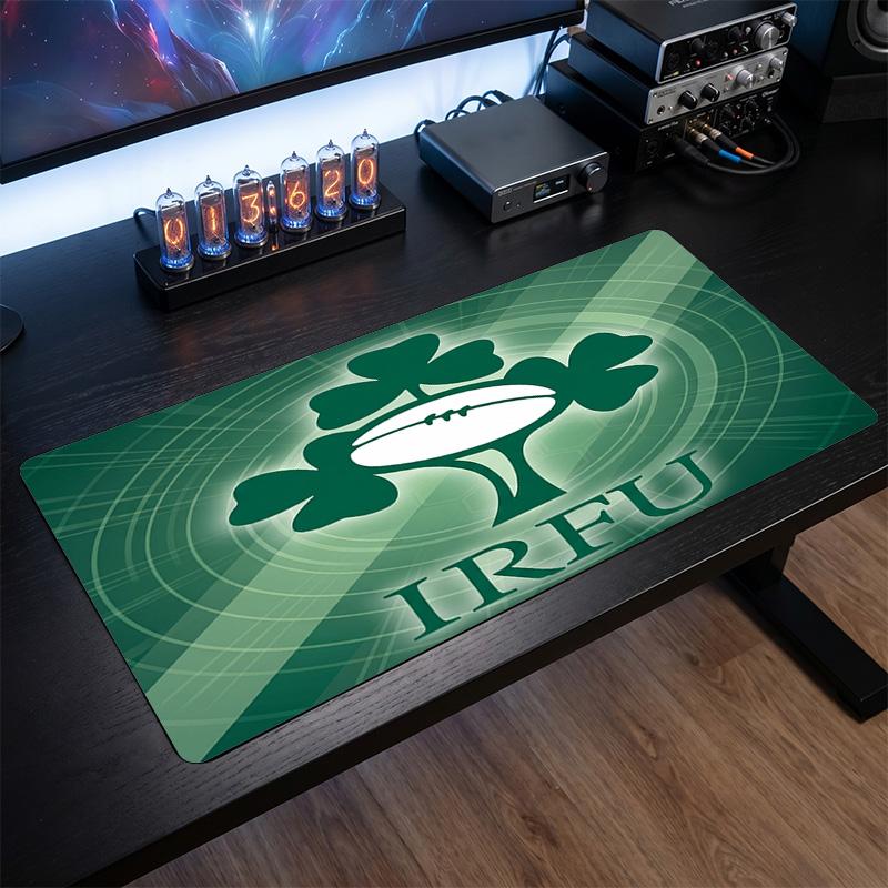 Ireland Rugby Pattern Mousepad Anti?Slip Rubber Desk Pad For Gaming Working Desktop Decoration