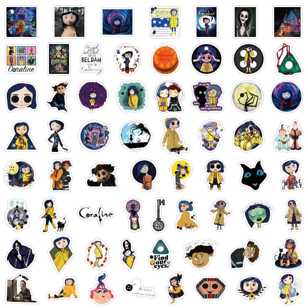 

60 Animation Movie Ghost Mom Cartoon Stickers - Waterproof for Car, Luggage, Water Cup, Refrigerator