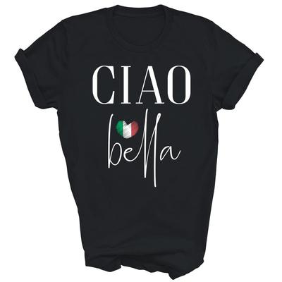 Ciao Bella Itališka Aš Myliu Italiją Unisex Marškinėliai Dovana