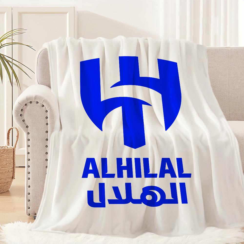 Al Hilal S-Saudi Football Club Blanket Blanket for Couch Sofa Travel Home Hiking Picni Bed Beding Flannel Blanket Birthday Gift