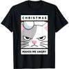 Funny & Naughty Christmas Top Adult Humor Cat Anti Christmas T-Shirt