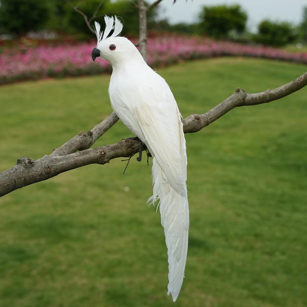 25/35cm handcrafted simulated creative parrot feather lawn small statue decoration animal bird garden bird accessory decoration