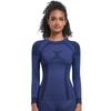 New Seamless Knitted Long Fitting High Elasticity Ski Suit Long Sleeved Sports Running Fitness Yoga Suit Top