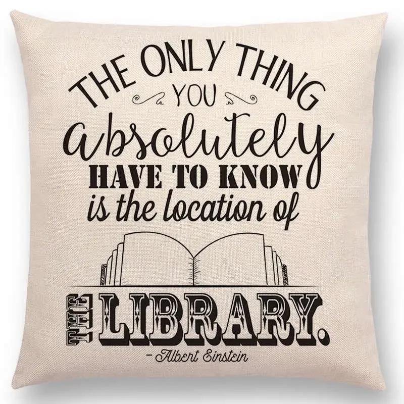 Tea Reading Books Pillow Case Home Decor / Cushion Cover Designer Pillow Cover for Sofa Bedroom Housse De Coussin