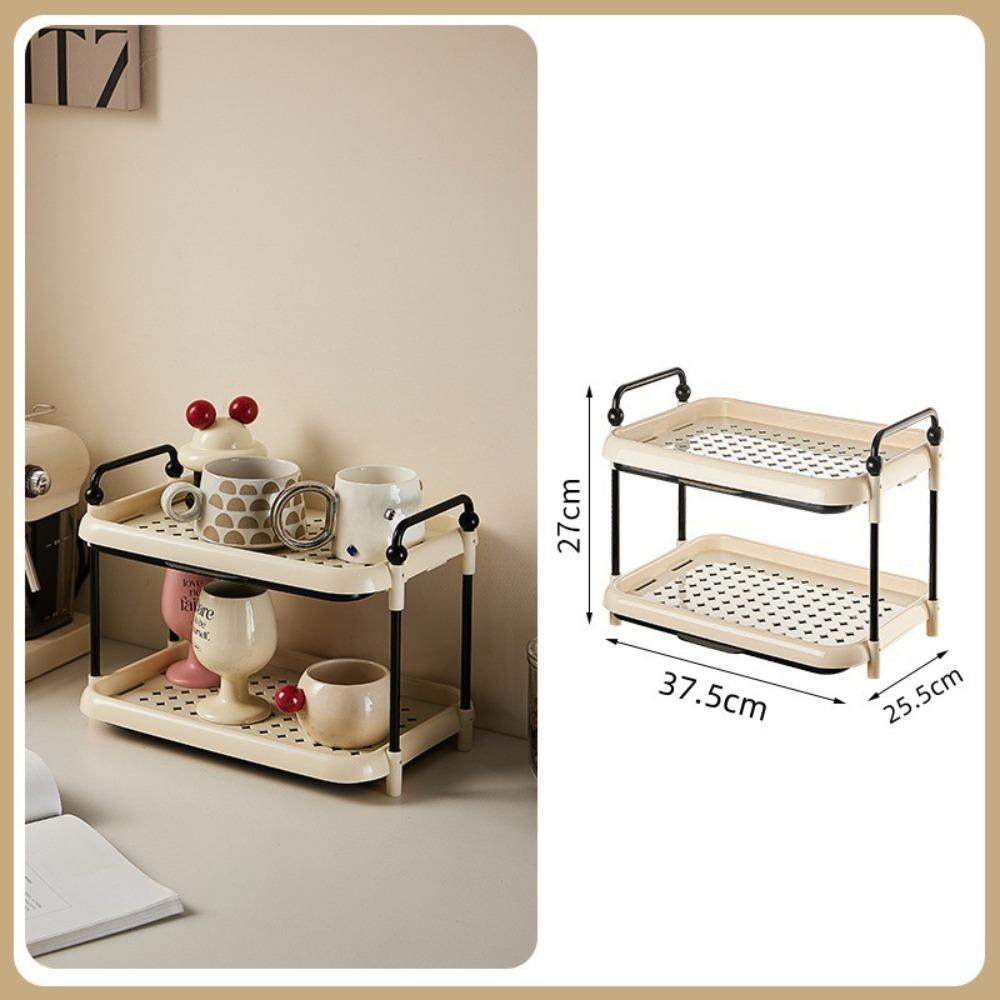 Simple Multi-Layer Storage Rack Stepped Space-Saving Water Cup Storage Rack Durable Sideboards Kitchen Storage